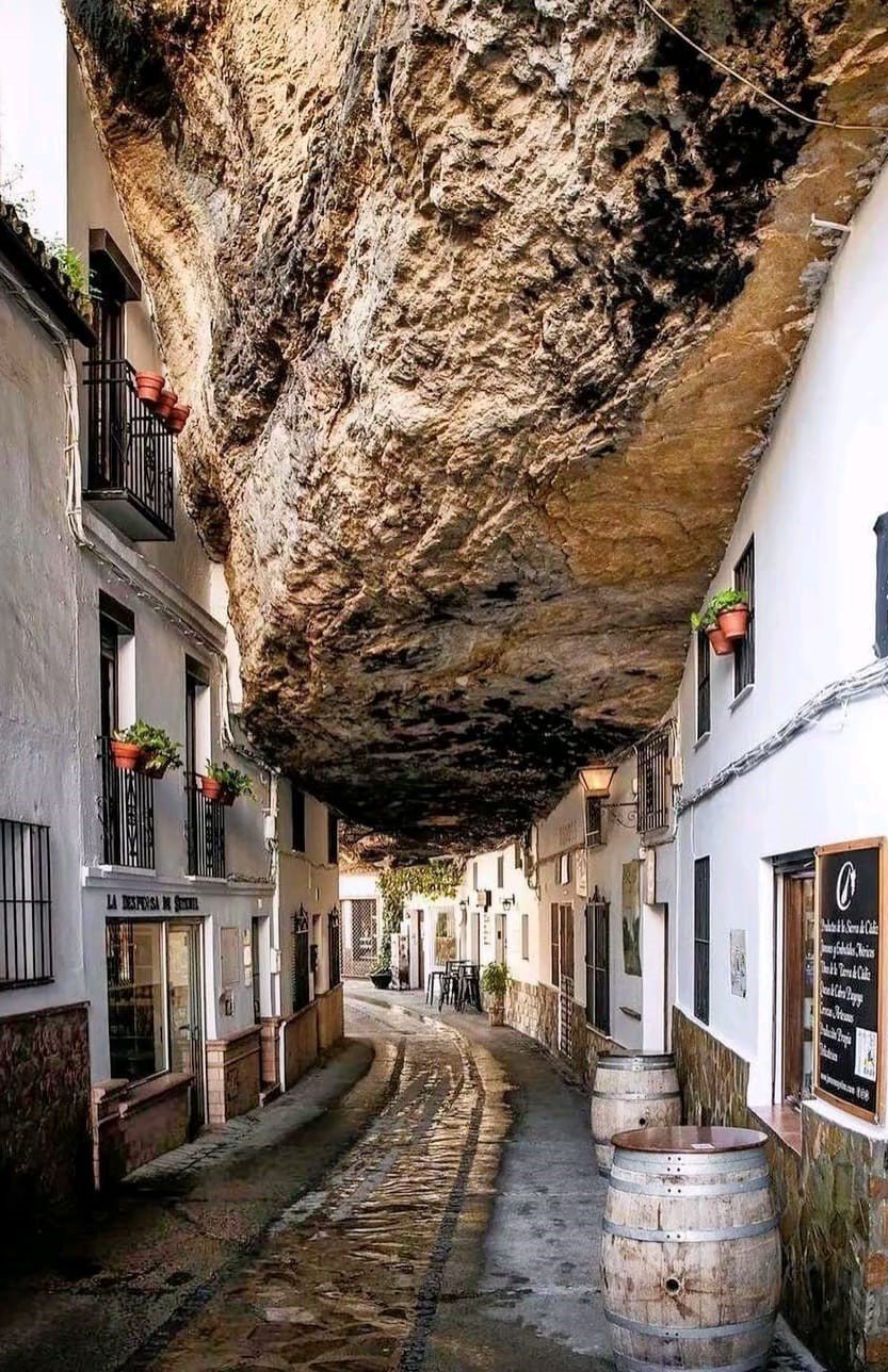 Setenil streets under the rock